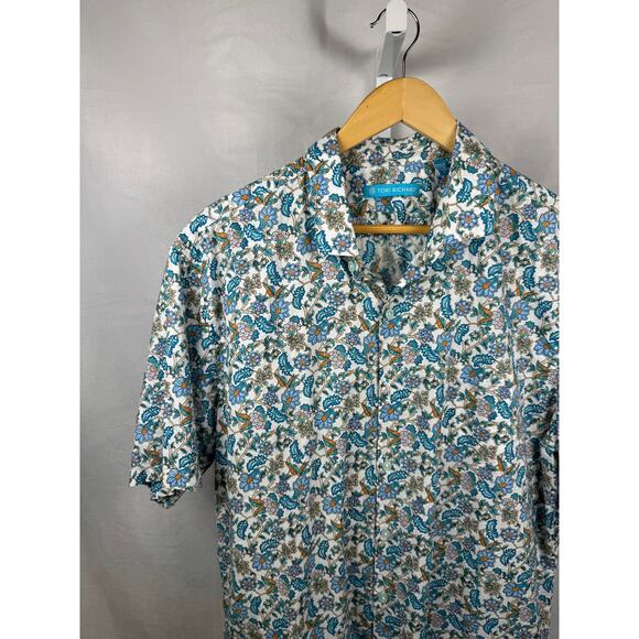 Tori Richard Men's Short Sleeve Button Shirt Size Large USA Hawaii Made - Picture 2 of 5